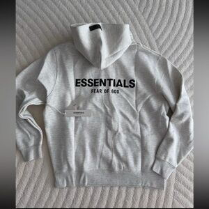 Fear of God Essentials Light Gray Sweatshirt hoodie